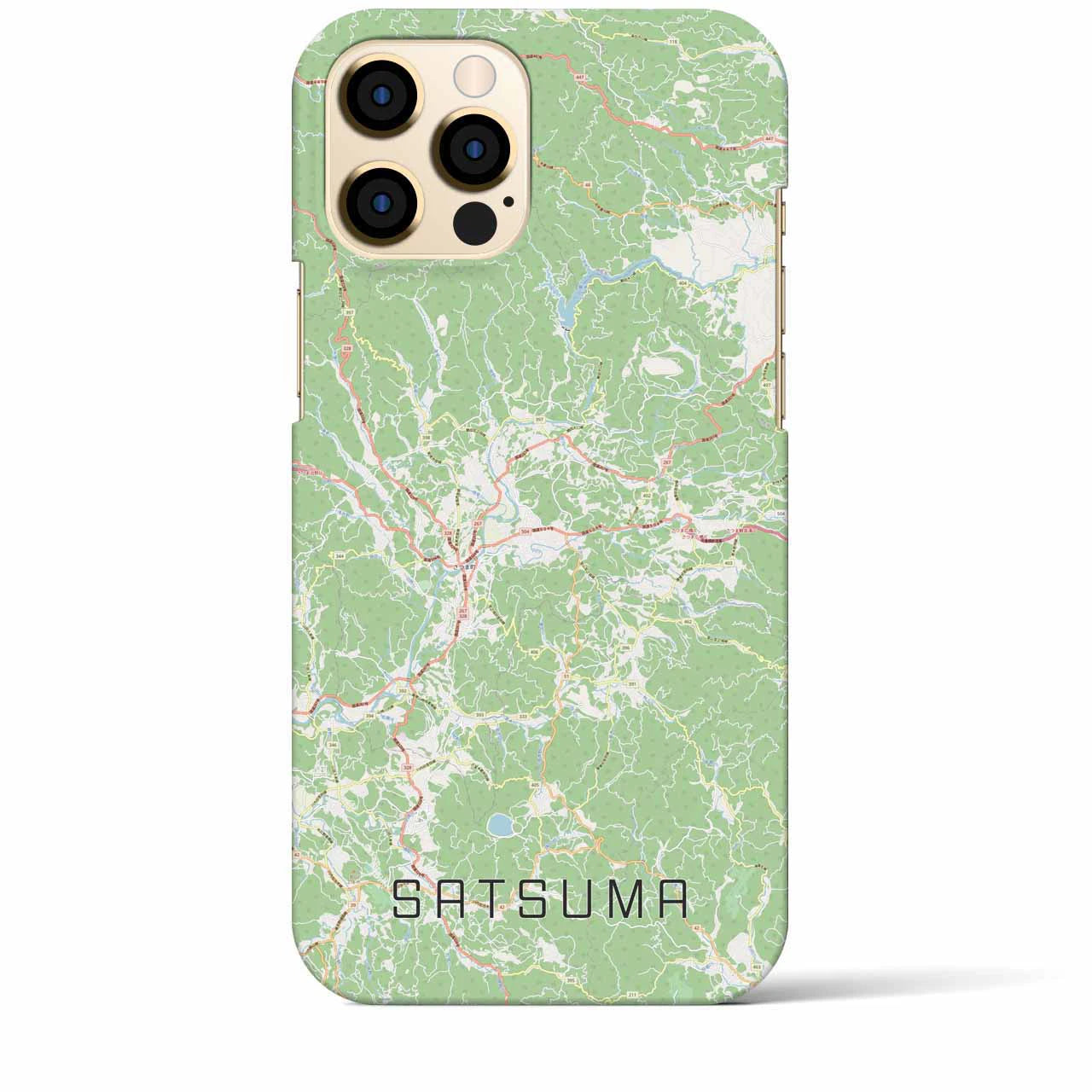 【さつま(鹿児島県)】地図柄iPhoneケース(バックカバータイプ)