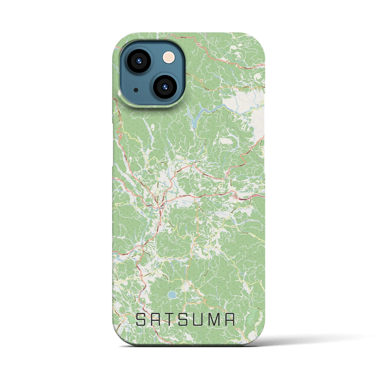 【さつま(鹿児島県)】地図柄iPhoneケース(バックカバータイプ)