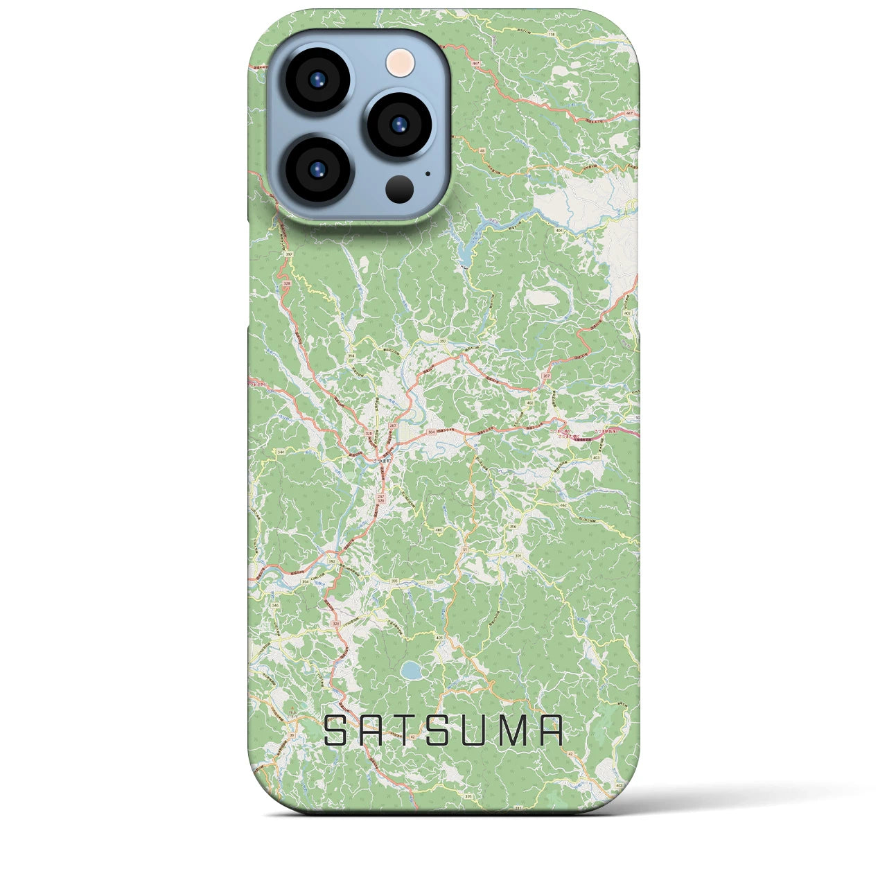 【さつま(鹿児島県)】地図柄iPhoneケース(バックカバータイプ)