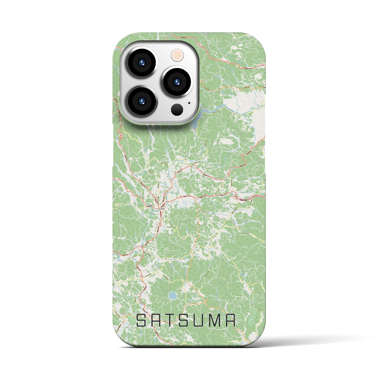 【さつま(鹿児島県)】地図柄iPhoneケース(バックカバータイプ)