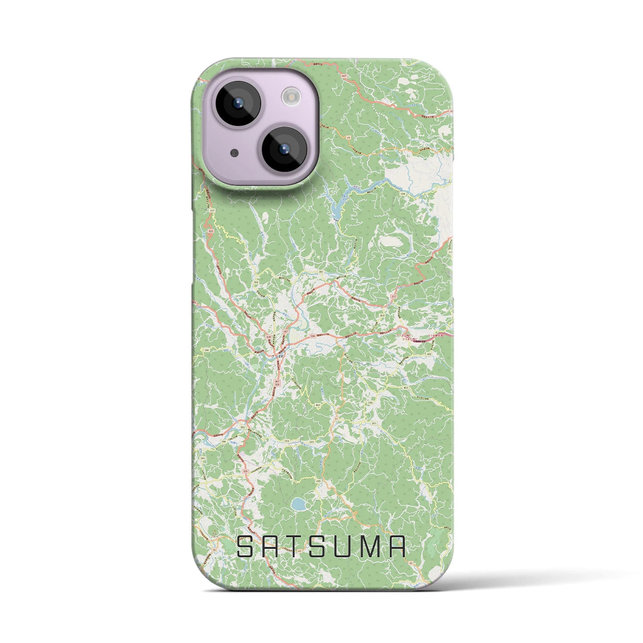 【さつま(鹿児島県)】地図柄iPhoneケース(バックカバータイプ)