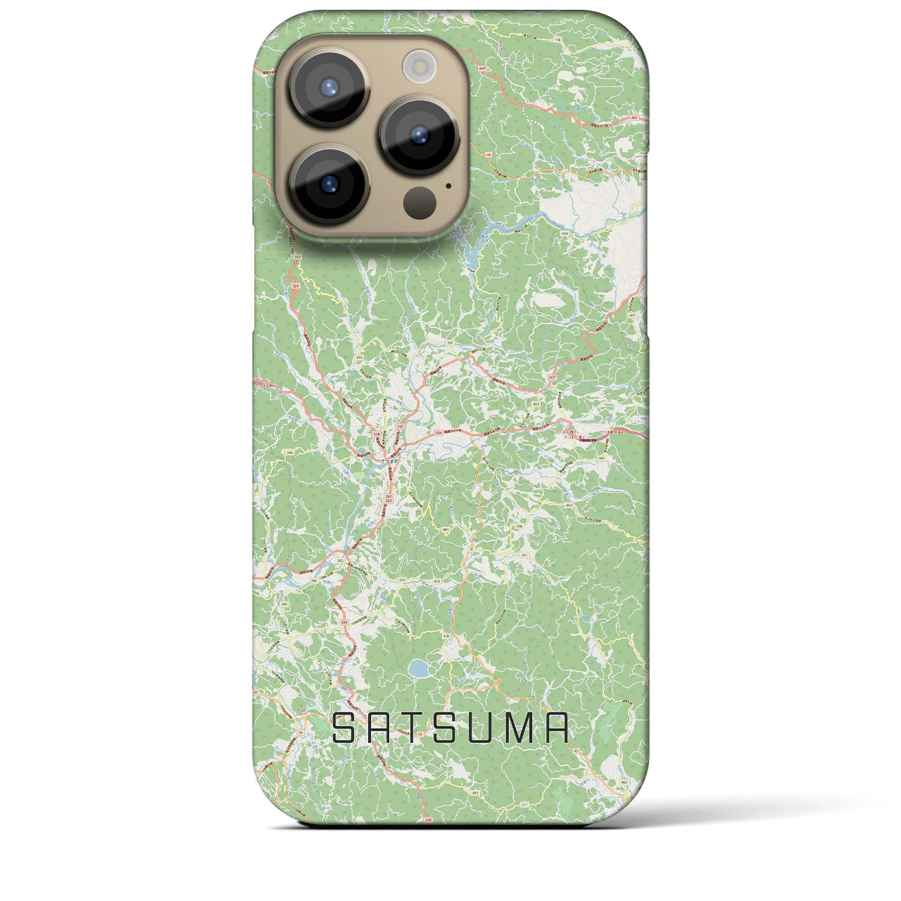 【さつま(鹿児島県)】地図柄iPhoneケース(バックカバータイプ)