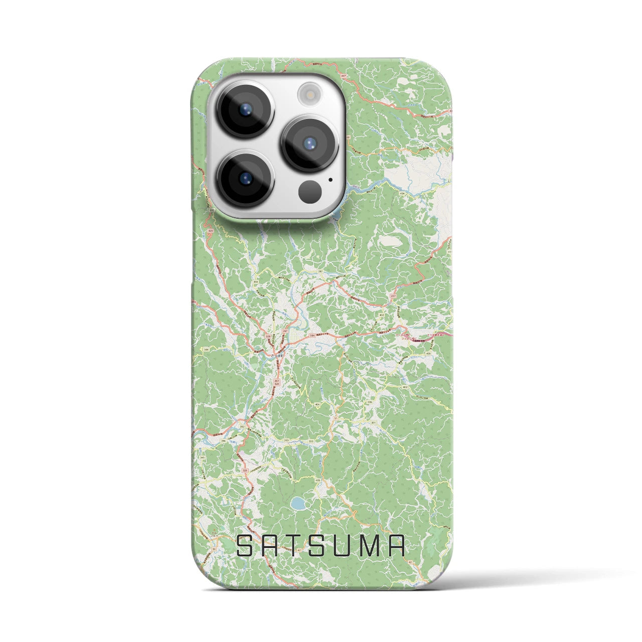 【さつま(鹿児島県)】地図柄iPhoneケース(バックカバータイプ)