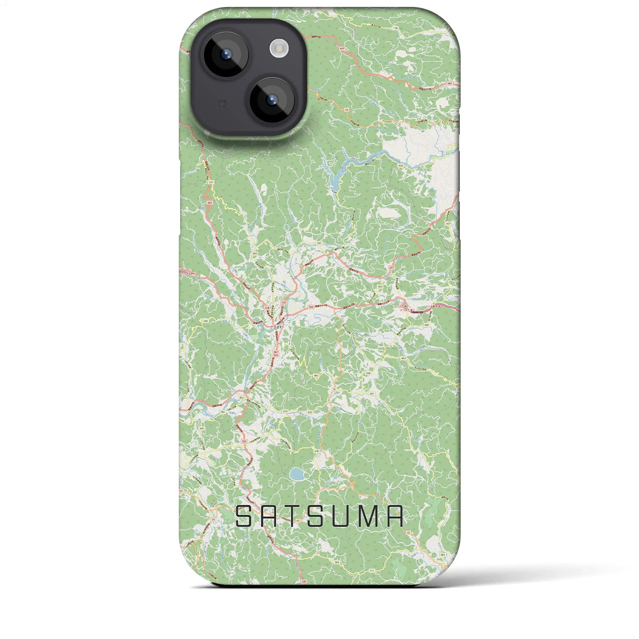 【さつま(鹿児島県)】地図柄iPhoneケース(バックカバータイプ)