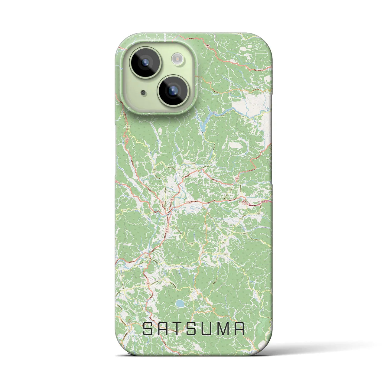 【さつま(鹿児島県)】地図柄iPhoneケース(バックカバータイプ)