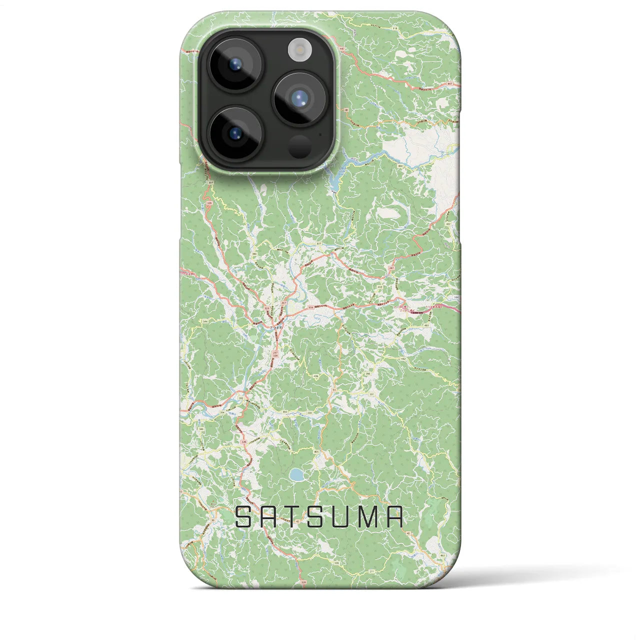【さつま(鹿児島県)】地図柄iPhoneケース(バックカバータイプ)