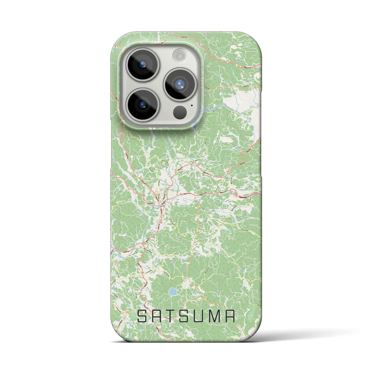 【さつま(鹿児島県)】地図柄iPhoneケース(バックカバータイプ)
