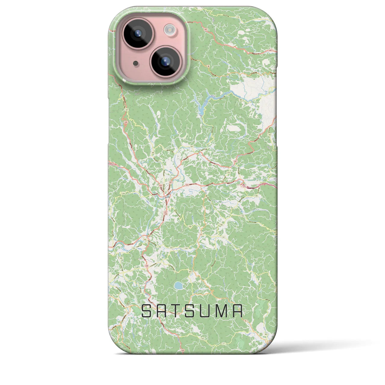 【さつま(鹿児島県)】地図柄iPhoneケース(バックカバータイプ)