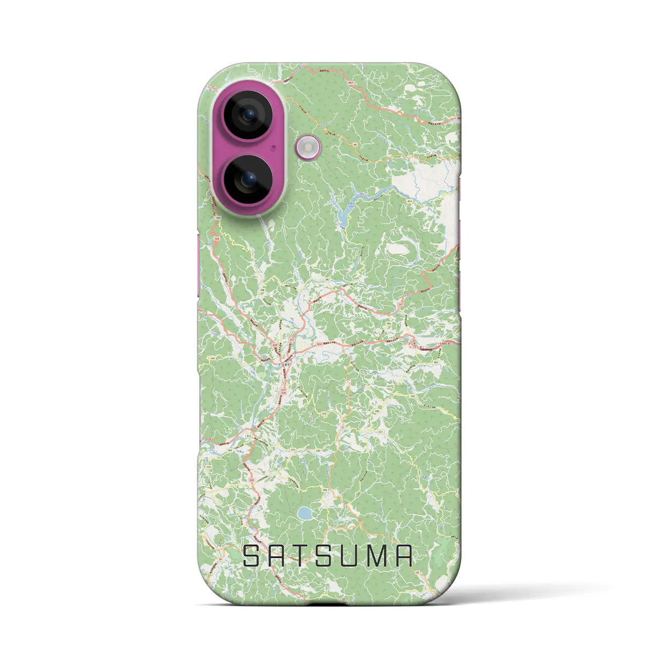 【さつま(鹿児島県)】地図柄iPhoneケース(バックカバータイプ)