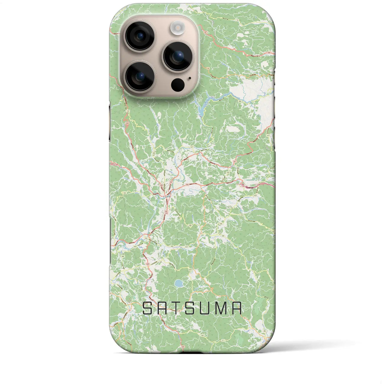 【さつま(鹿児島県)】地図柄iPhoneケース(バックカバータイプ)