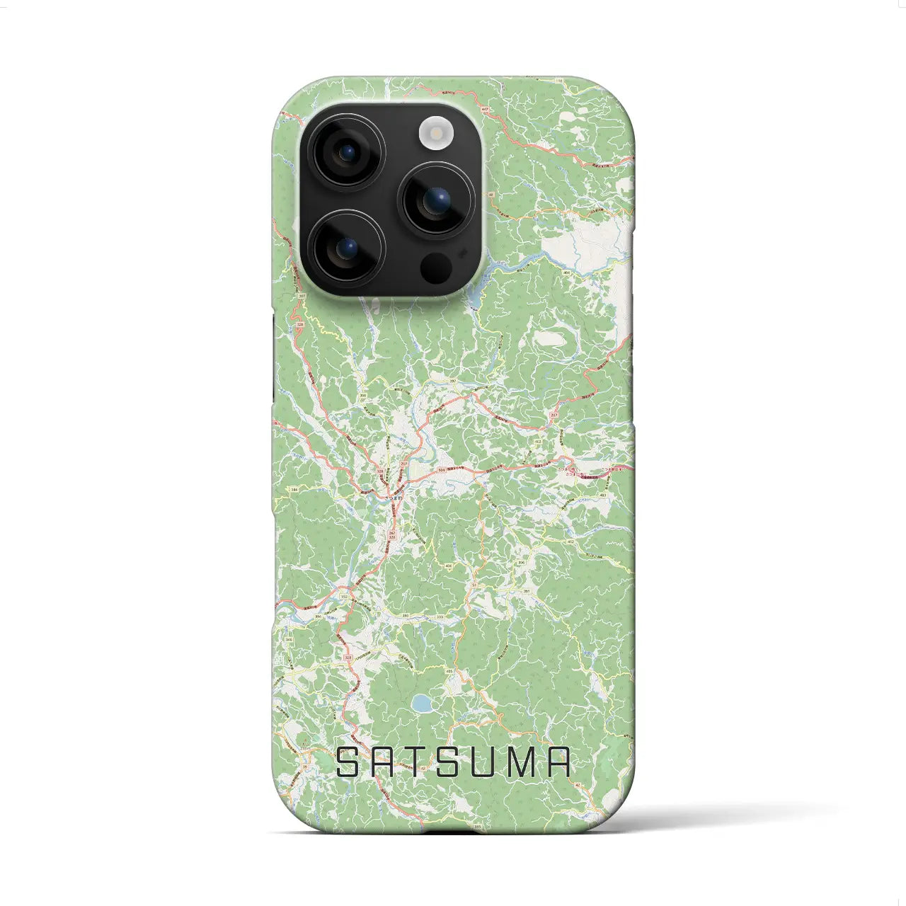 【さつま(鹿児島県)】地図柄iPhoneケース(バックカバータイプ)