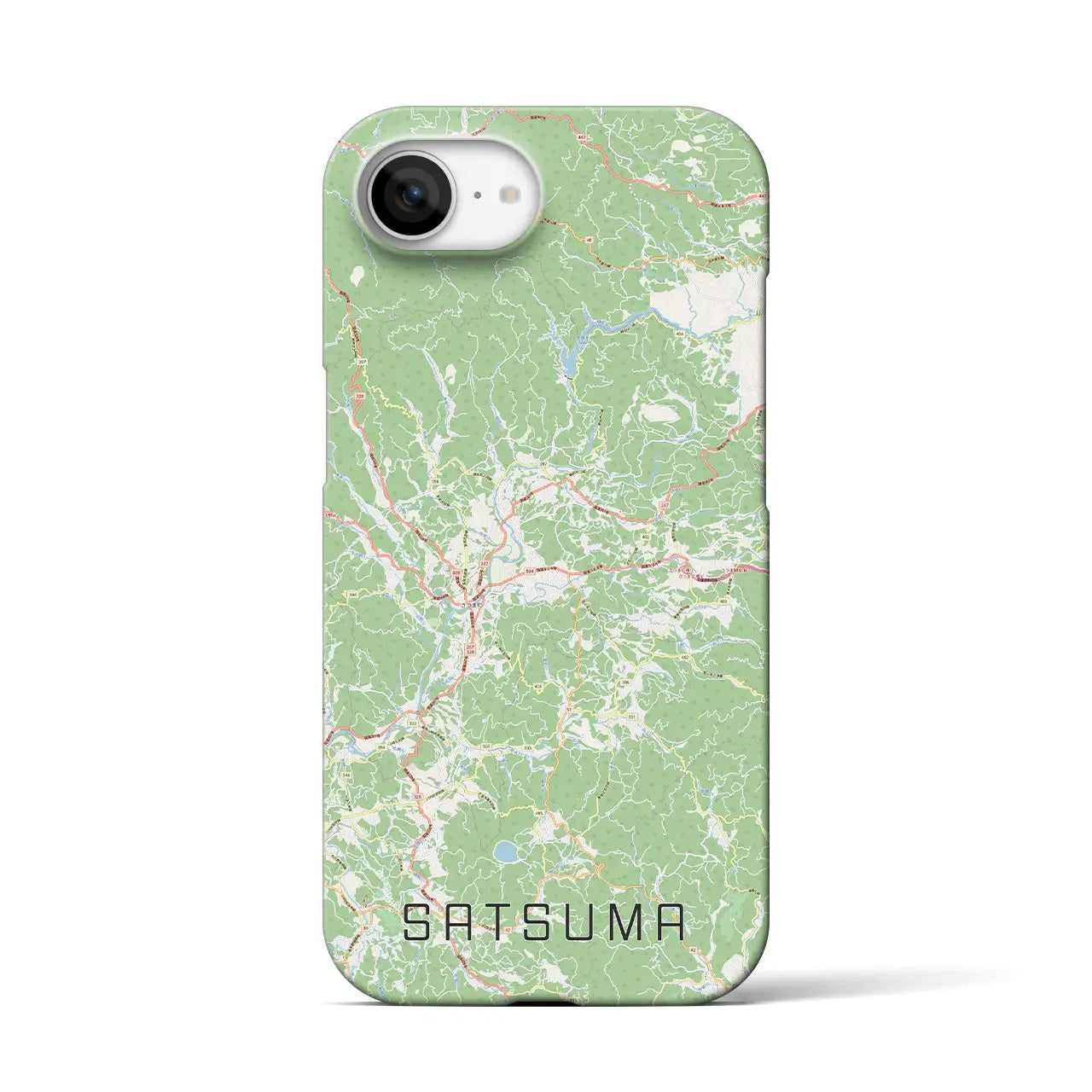 【さつま(鹿児島県)】地図柄iPhoneケース(バックカバータイプ)