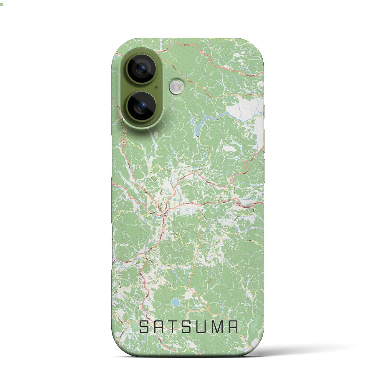 【さつま(鹿児島県)】地図柄iPhoneケース(バックカバータイプ)