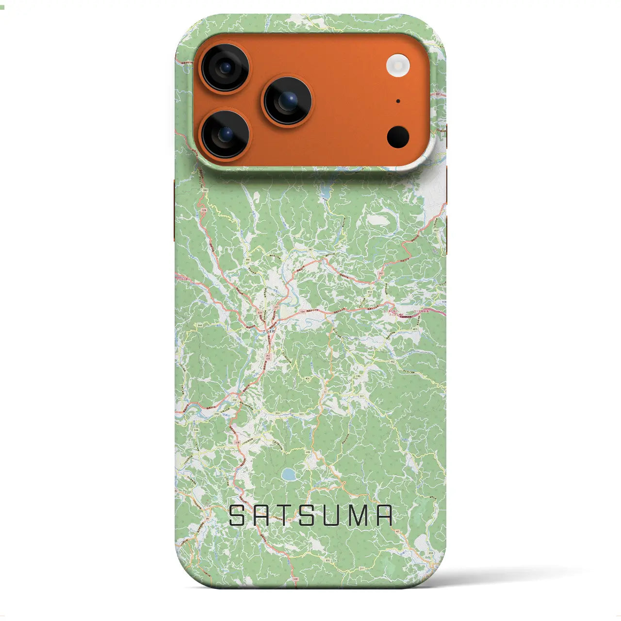 【さつま(鹿児島県)】地図柄iPhoneケース(バックカバータイプ)