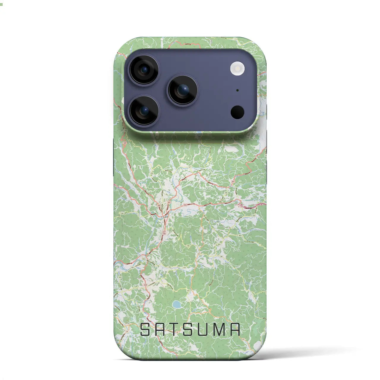 【さつま(鹿児島県)】地図柄iPhoneケース(バックカバータイプ)