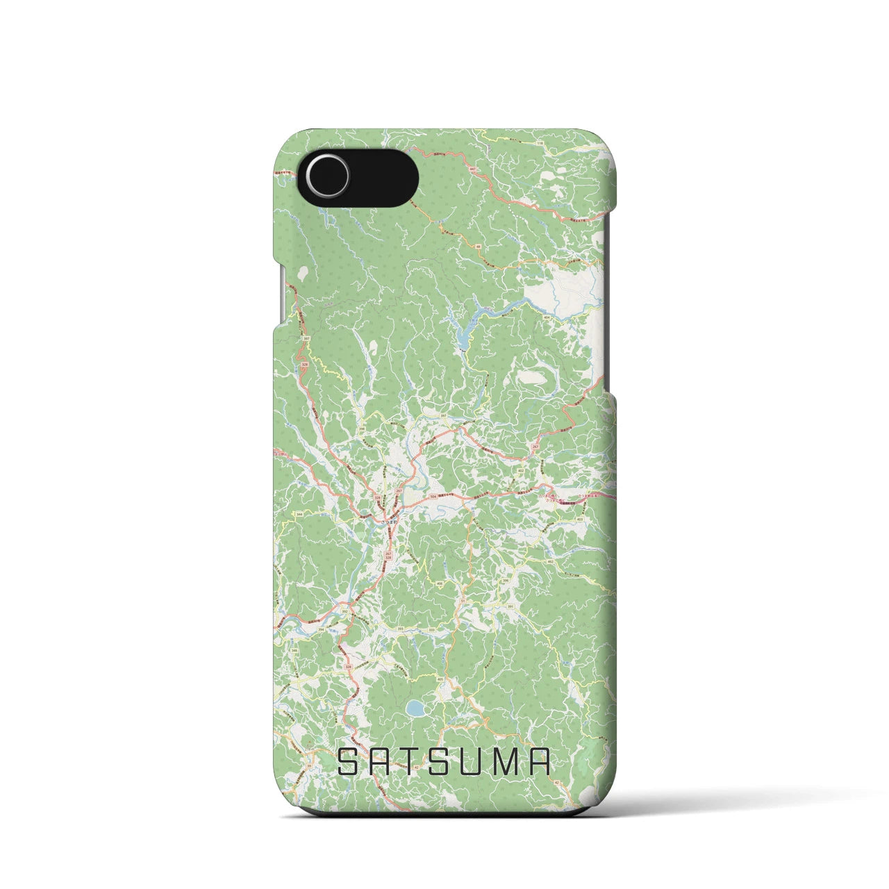【さつま(鹿児島県)】地図柄iPhoneケース(バックカバータイプ)