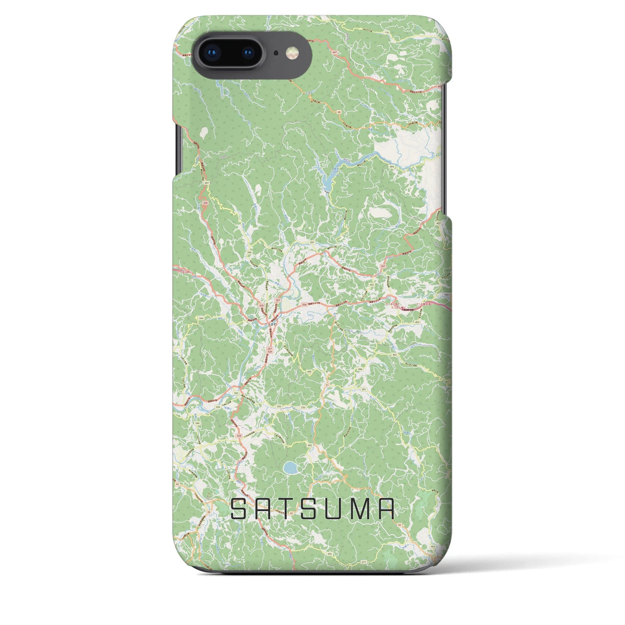 【さつま(鹿児島県)】地図柄iPhoneケース(バックカバータイプ)