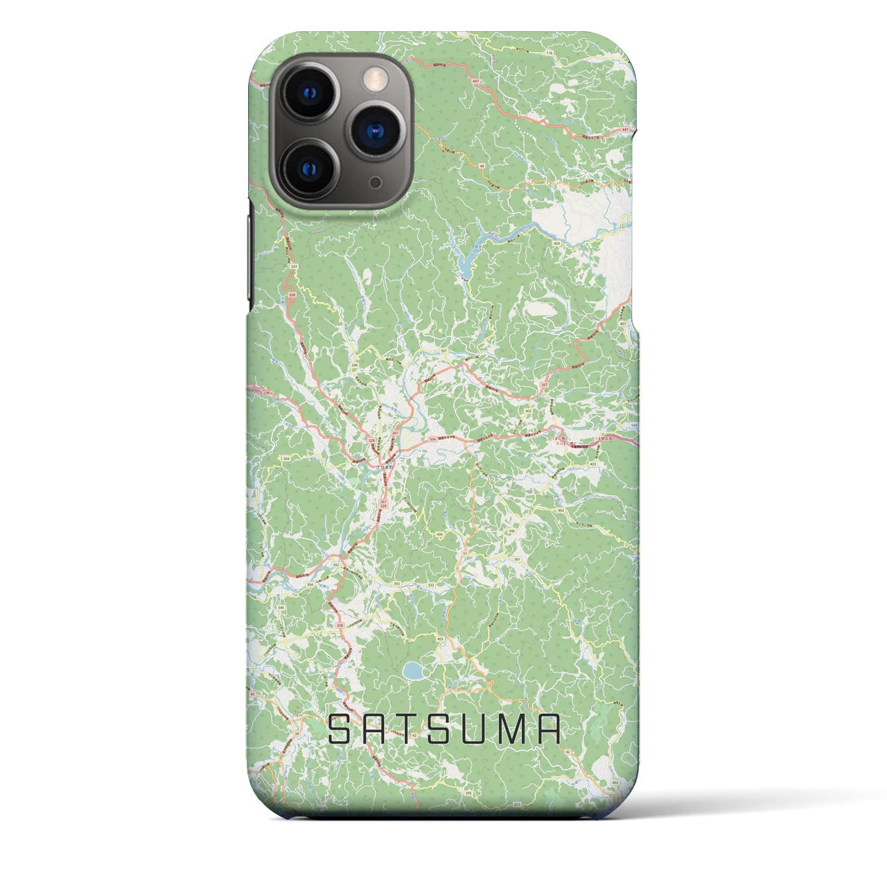 【さつま(鹿児島県)】地図柄iPhoneケース(バックカバータイプ)