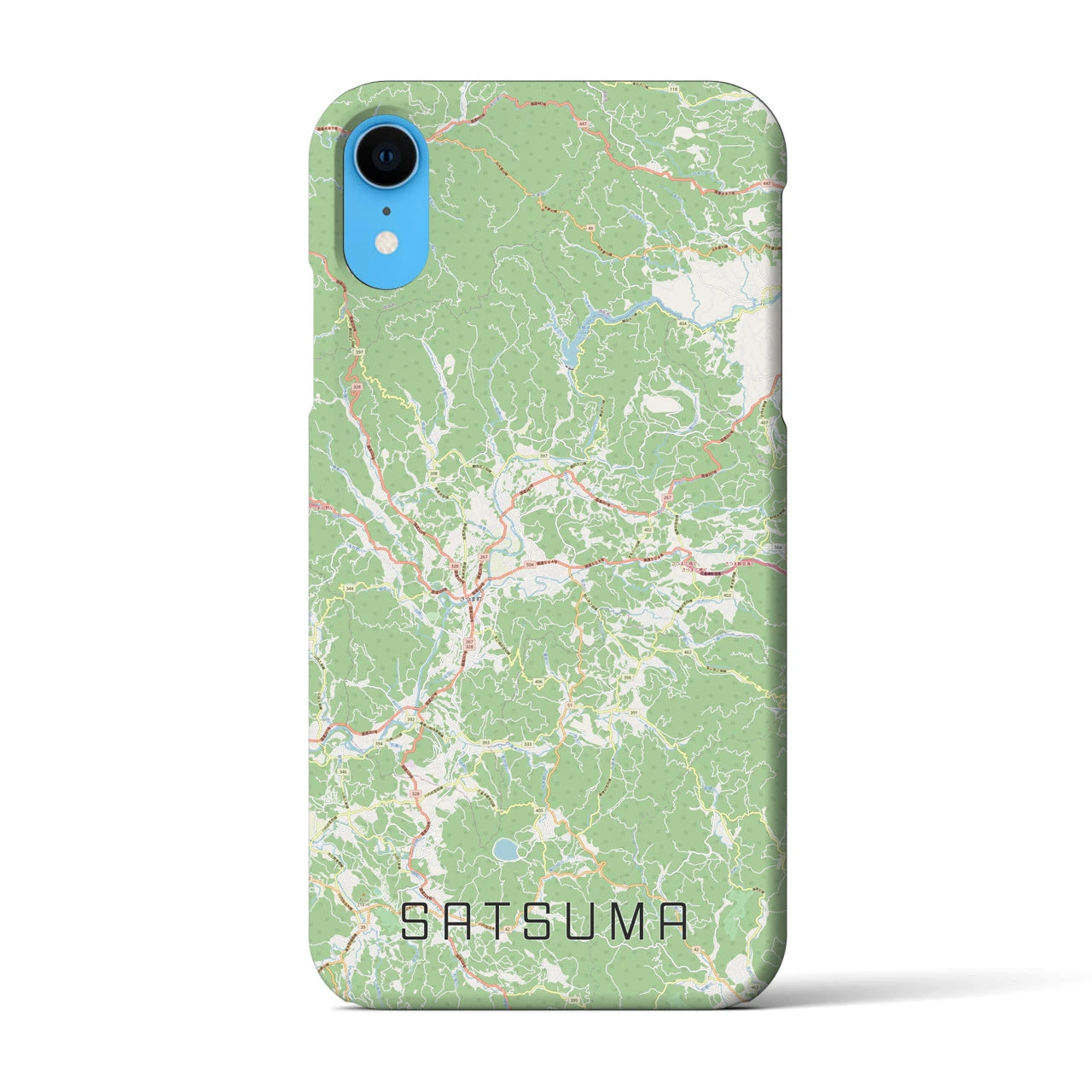 【さつま(鹿児島県)】地図柄iPhoneケース(バックカバータイプ)