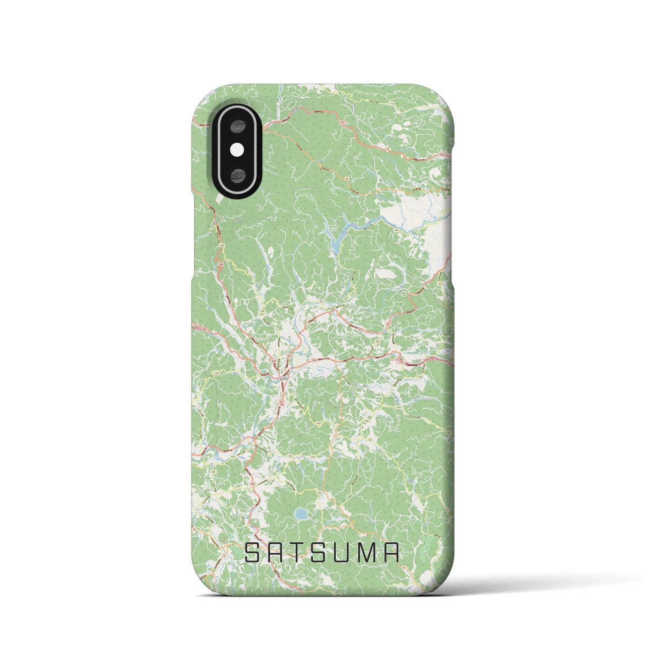 【さつま(鹿児島県)】地図柄iPhoneケース(バックカバータイプ)
