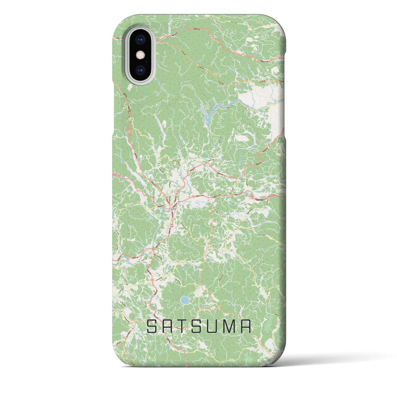 【さつま(鹿児島県)】地図柄iPhoneケース(バックカバータイプ)