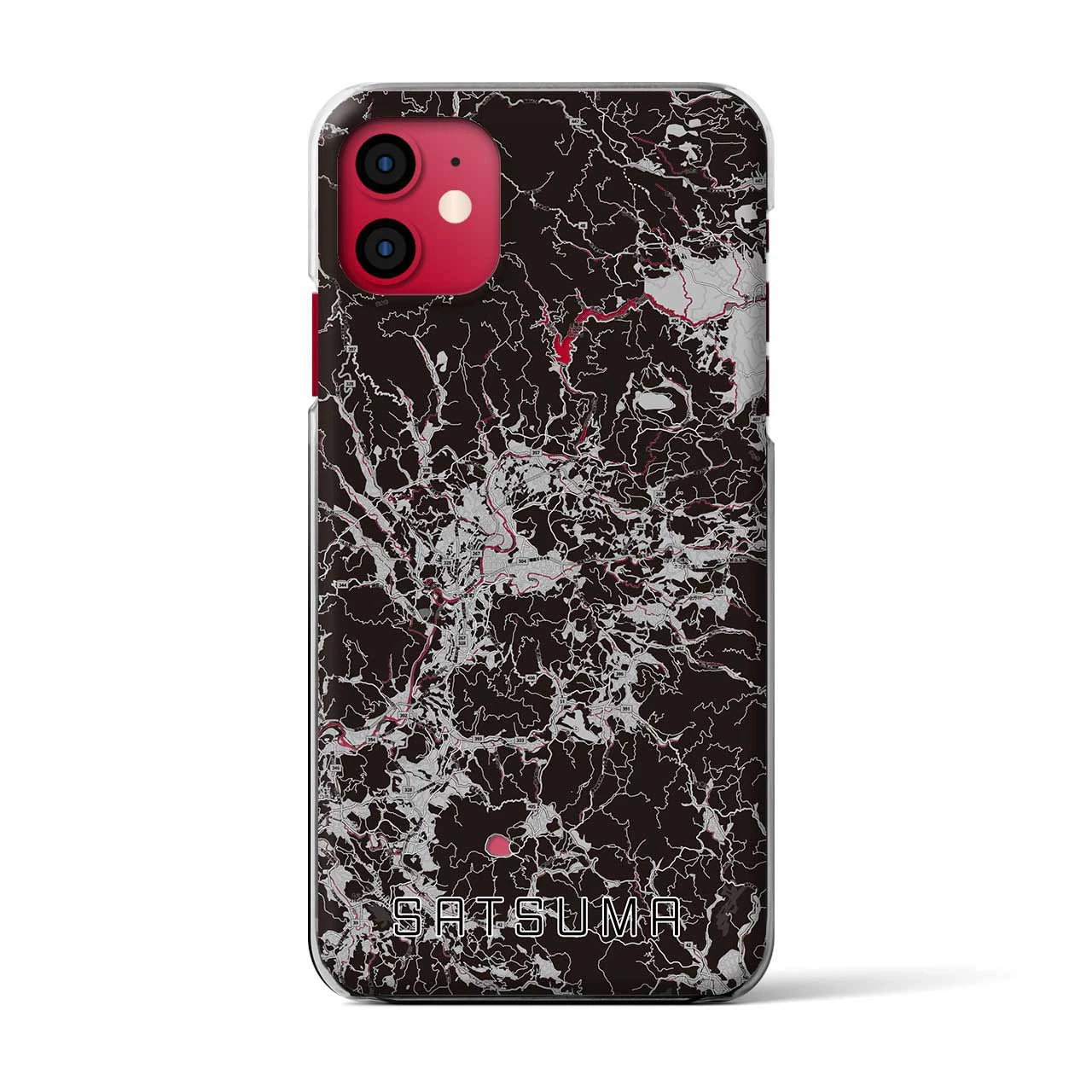 【さつま(鹿児島県)】地図柄iPhoneケース(クリアタイプ)