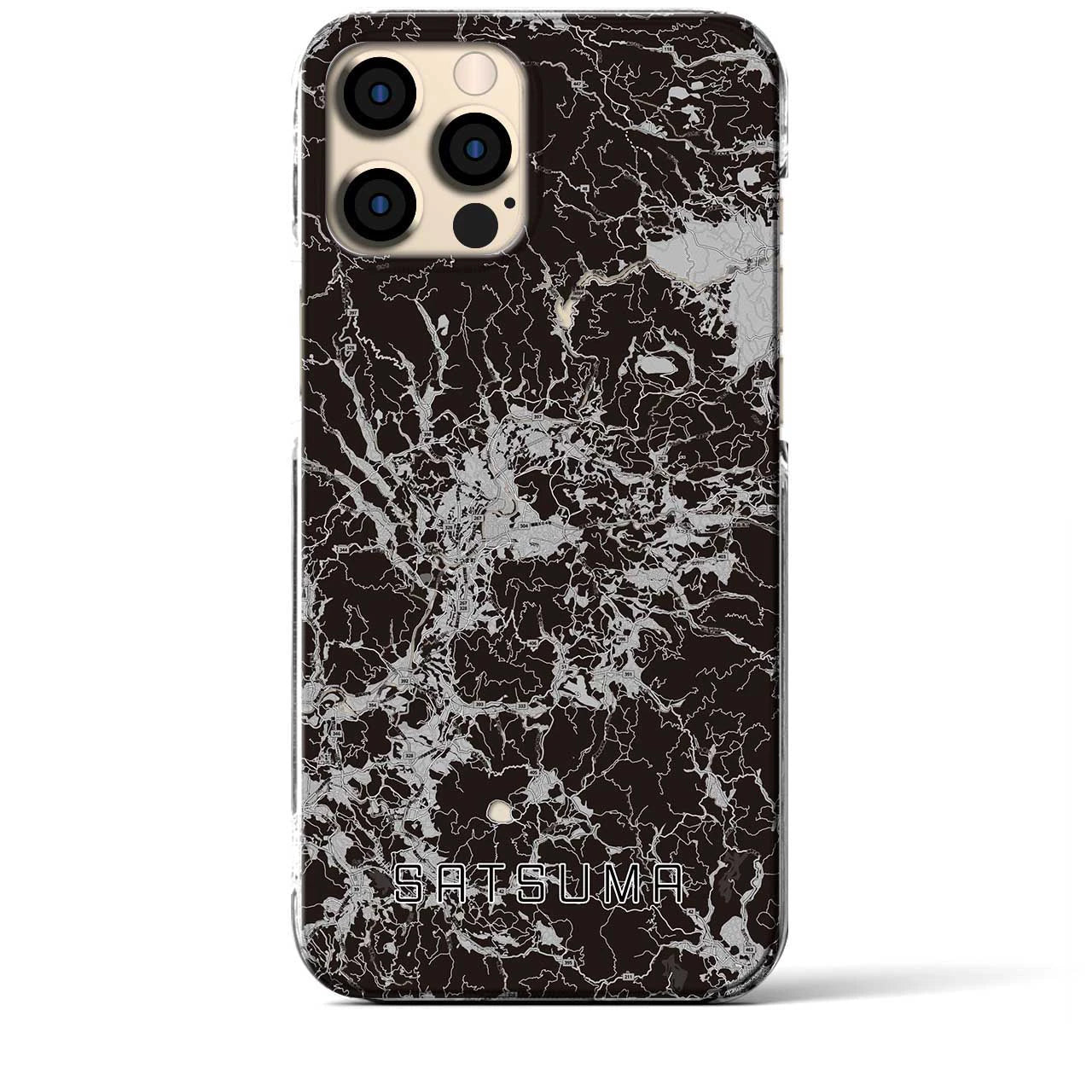 【さつま(鹿児島県)】地図柄iPhoneケース(クリアタイプ)