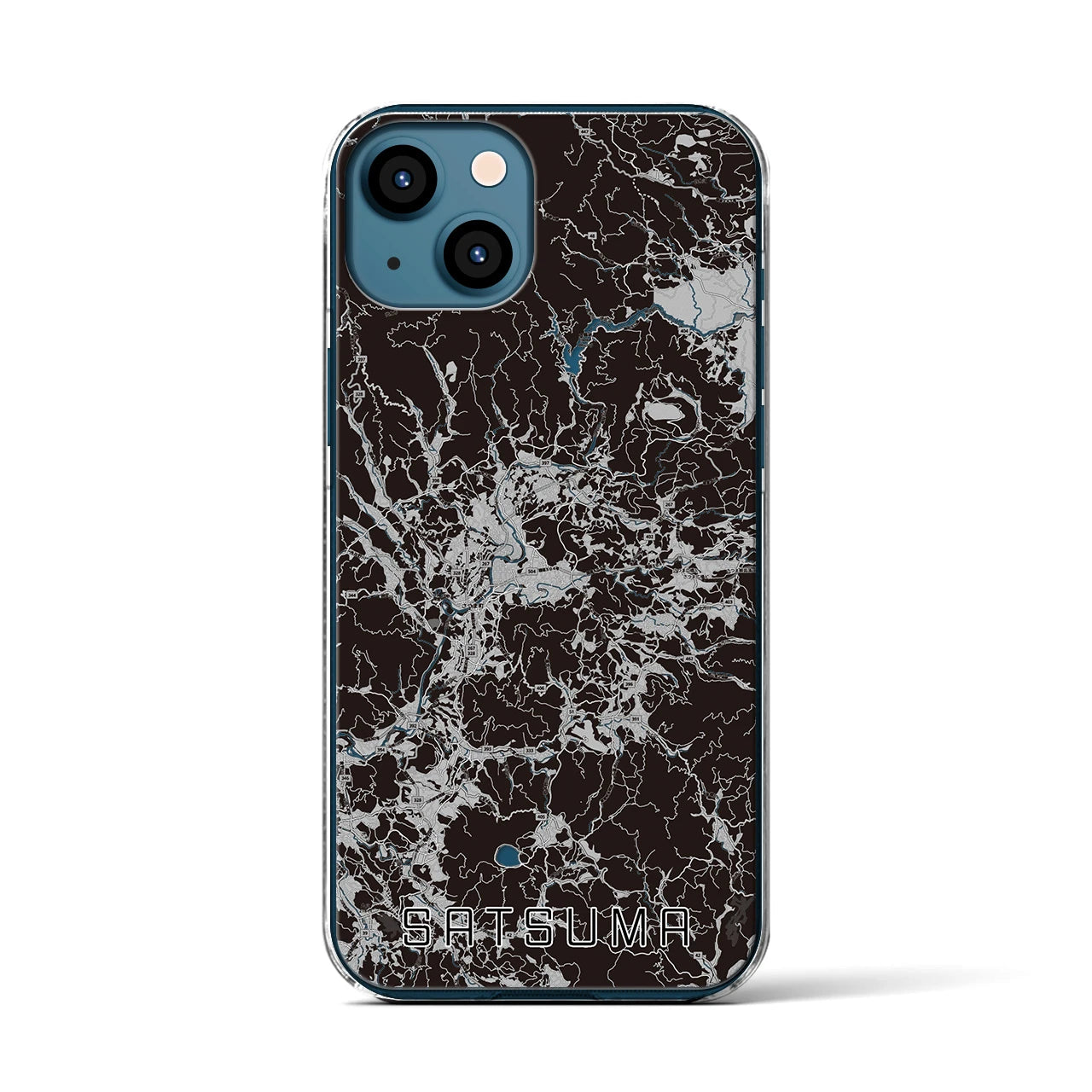 【さつま(鹿児島県)】地図柄iPhoneケース(クリアタイプ)