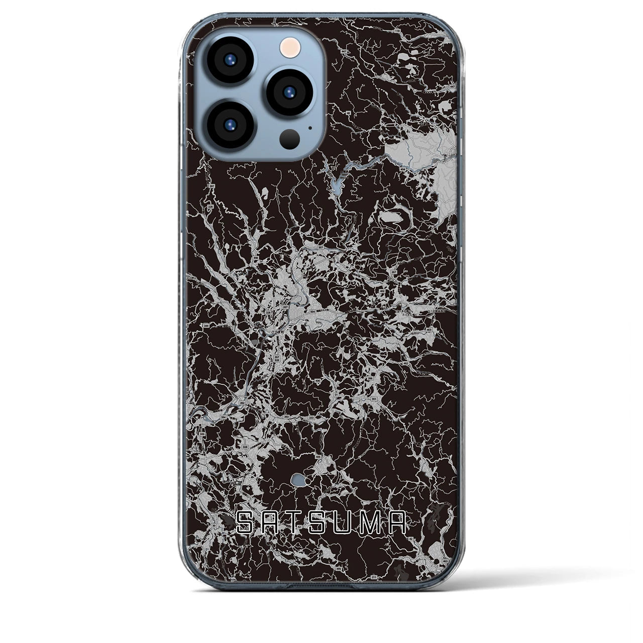 【さつま(鹿児島県)】地図柄iPhoneケース(クリアタイプ)