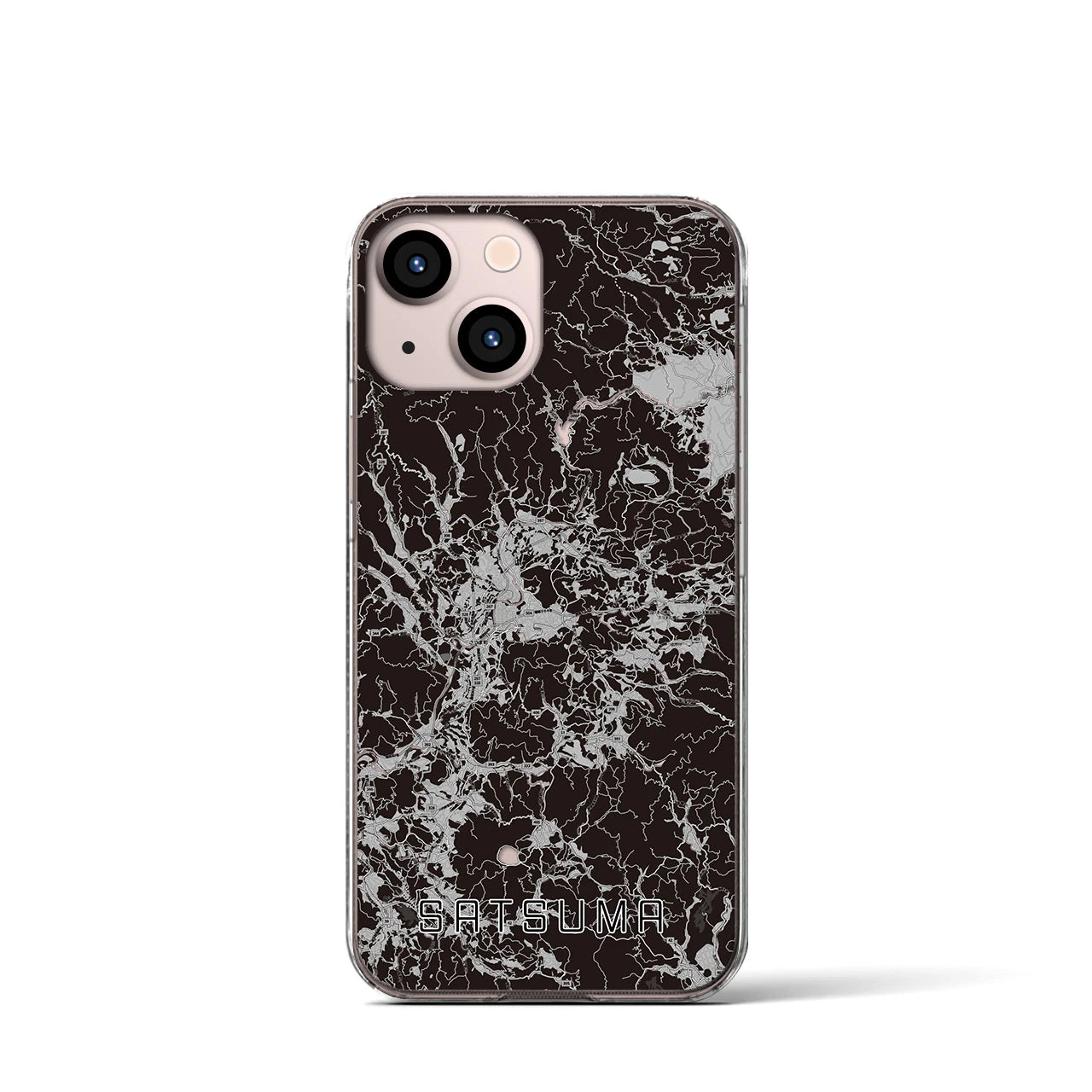 【さつま(鹿児島県)】地図柄iPhoneケース(クリアタイプ)