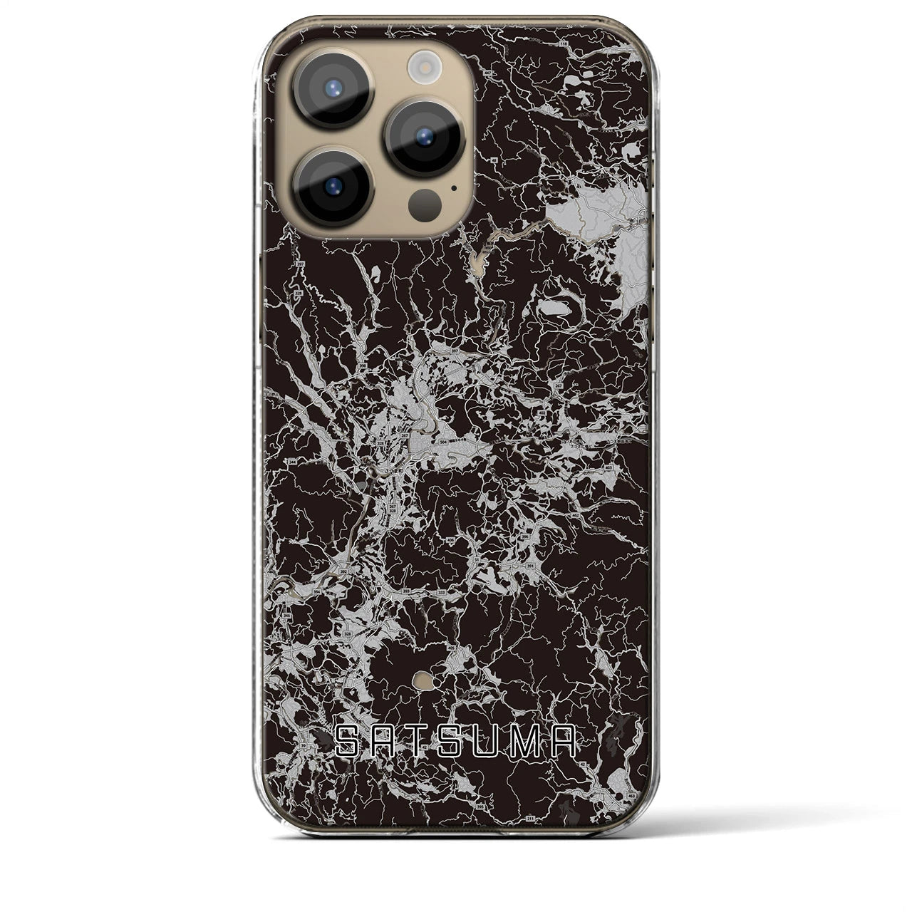 【さつま(鹿児島県)】地図柄iPhoneケース(クリアタイプ)