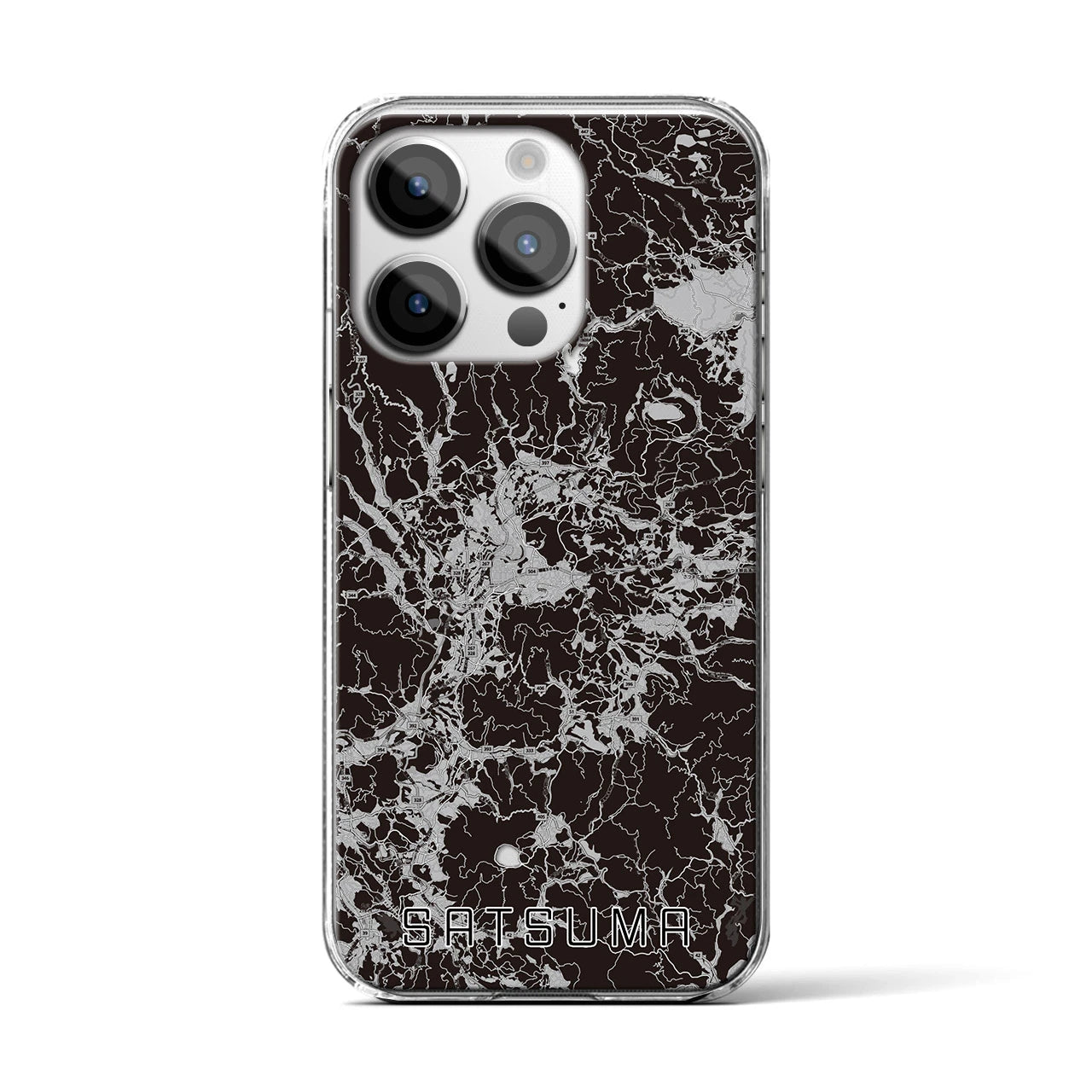 【さつま(鹿児島県)】地図柄iPhoneケース(クリアタイプ)