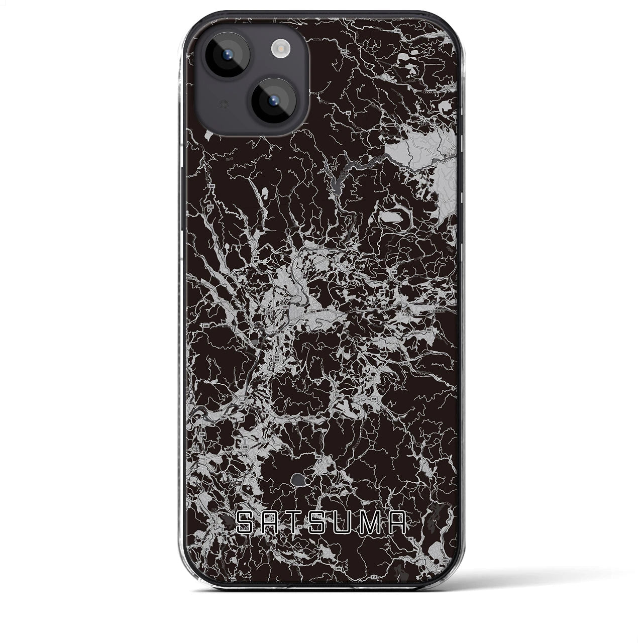 【さつま(鹿児島県)】地図柄iPhoneケース(クリアタイプ)