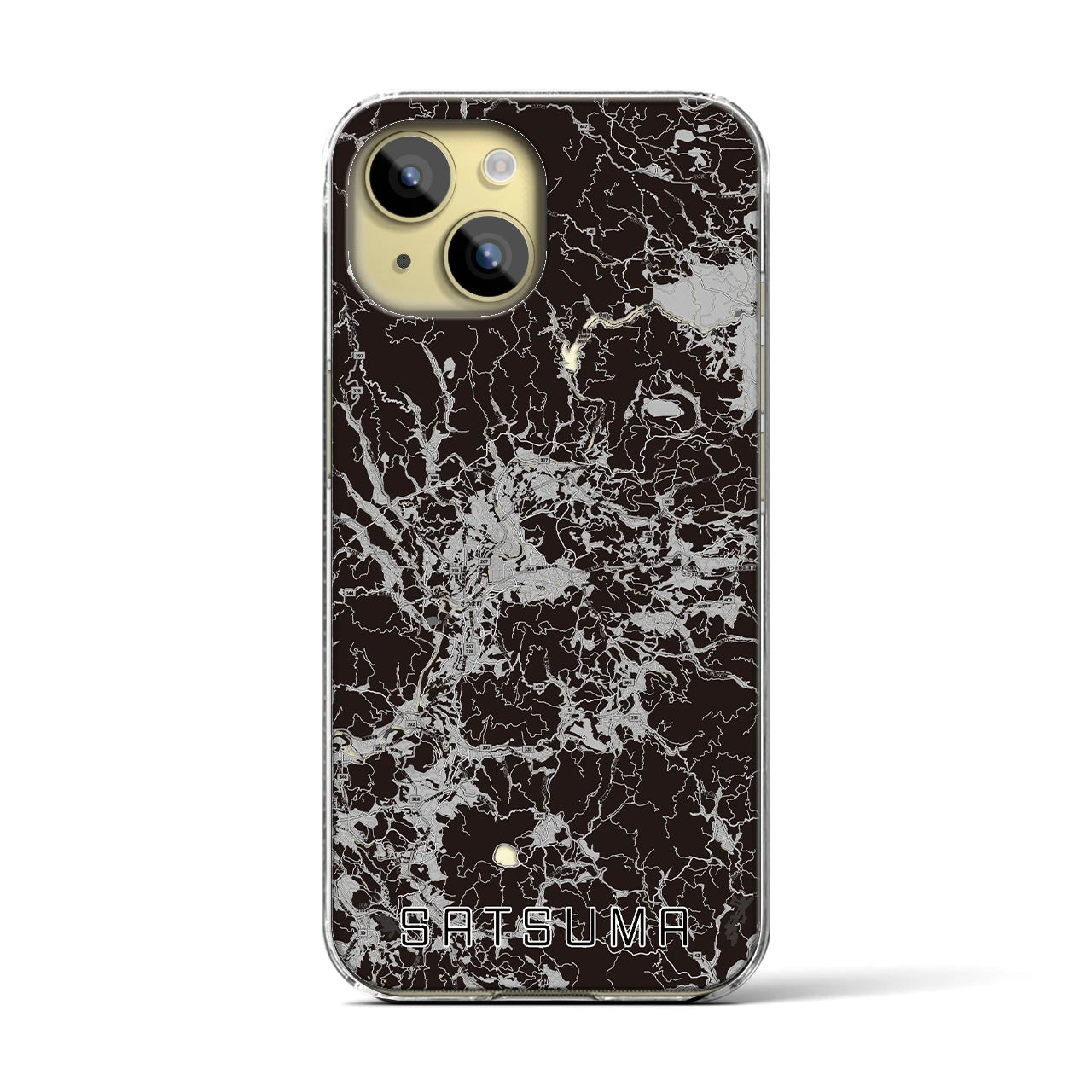 【さつま(鹿児島県)】地図柄iPhoneケース(クリアタイプ)