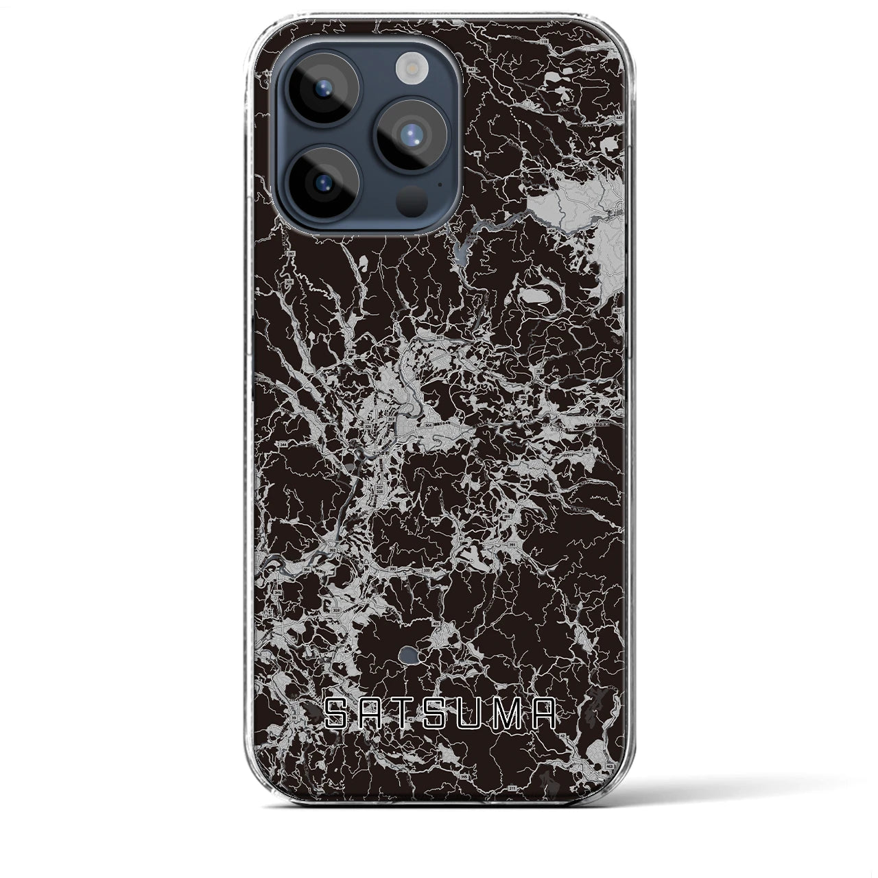 【さつま(鹿児島県)】地図柄iPhoneケース(クリアタイプ)