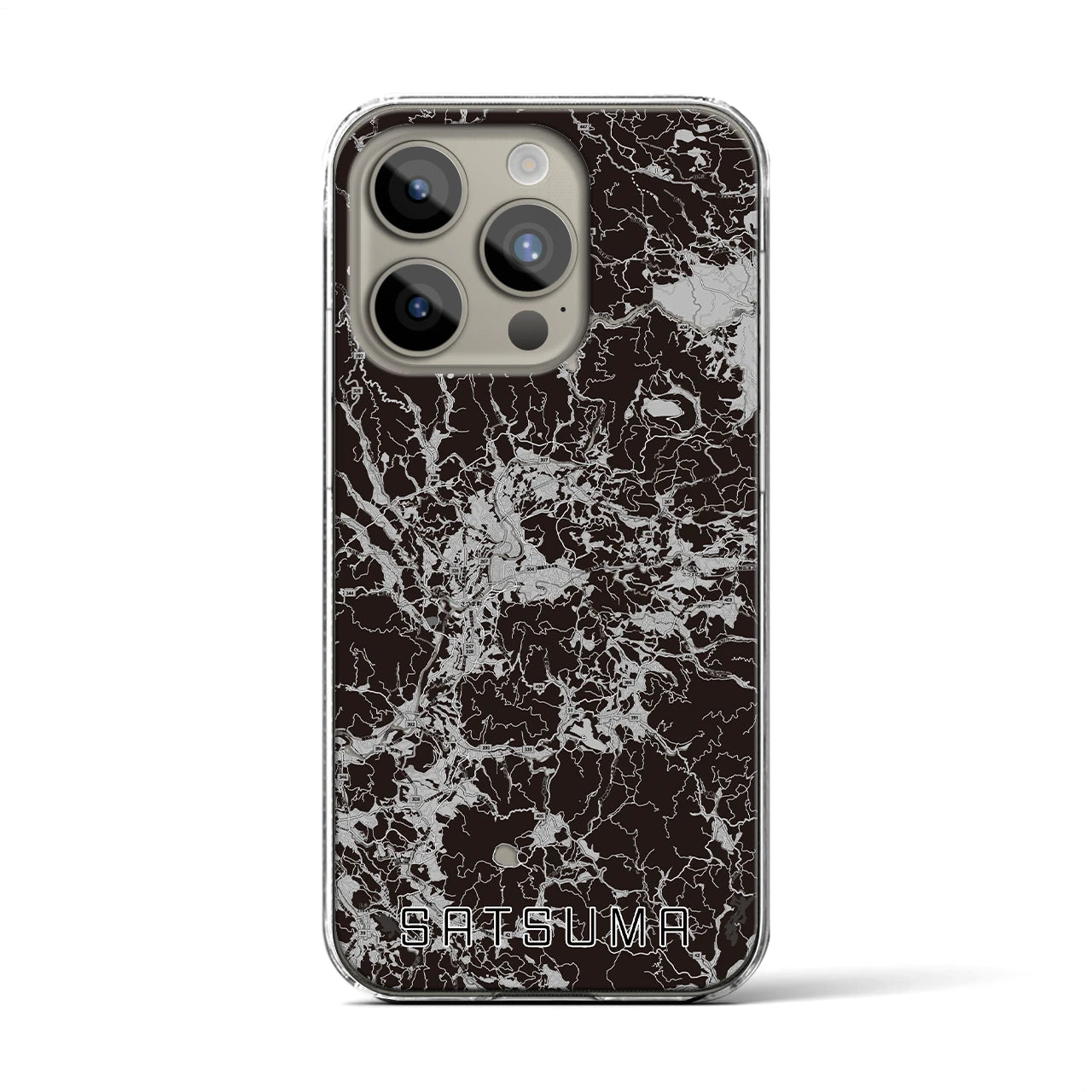 【さつま(鹿児島県)】地図柄iPhoneケース(クリアタイプ)