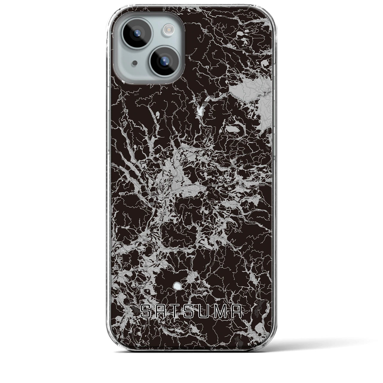 【さつま(鹿児島県)】地図柄iPhoneケース(クリアタイプ)