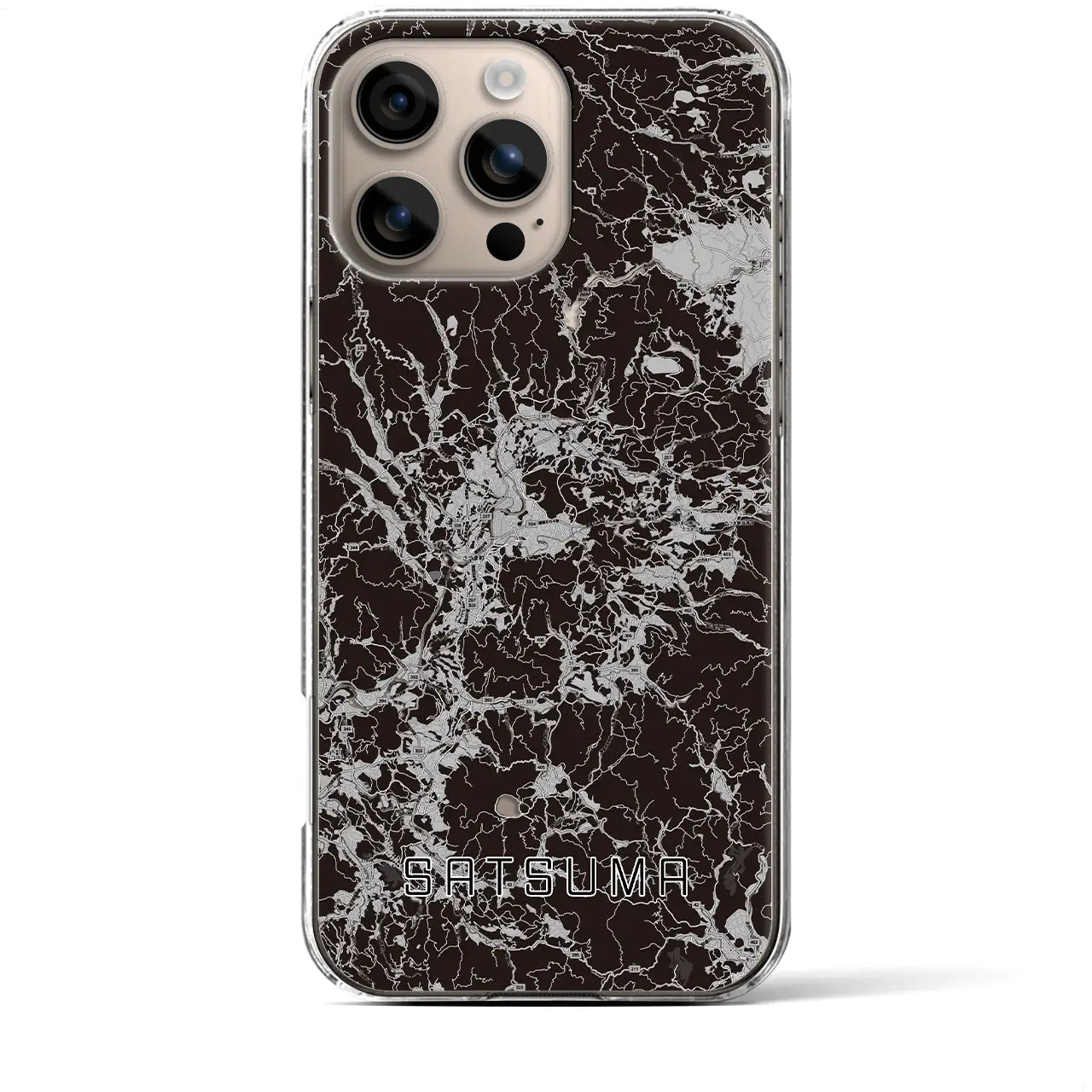 【さつま(鹿児島県)】地図柄iPhoneケース(クリアタイプ)