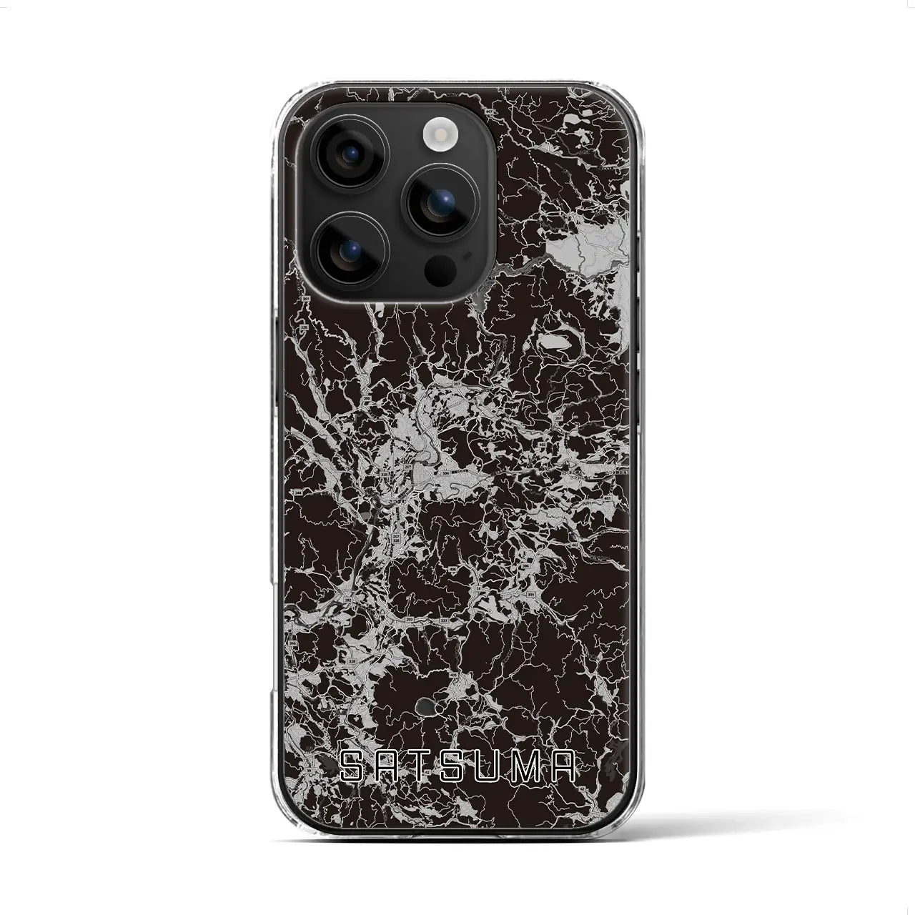 【さつま(鹿児島県)】地図柄iPhoneケース(クリアタイプ)