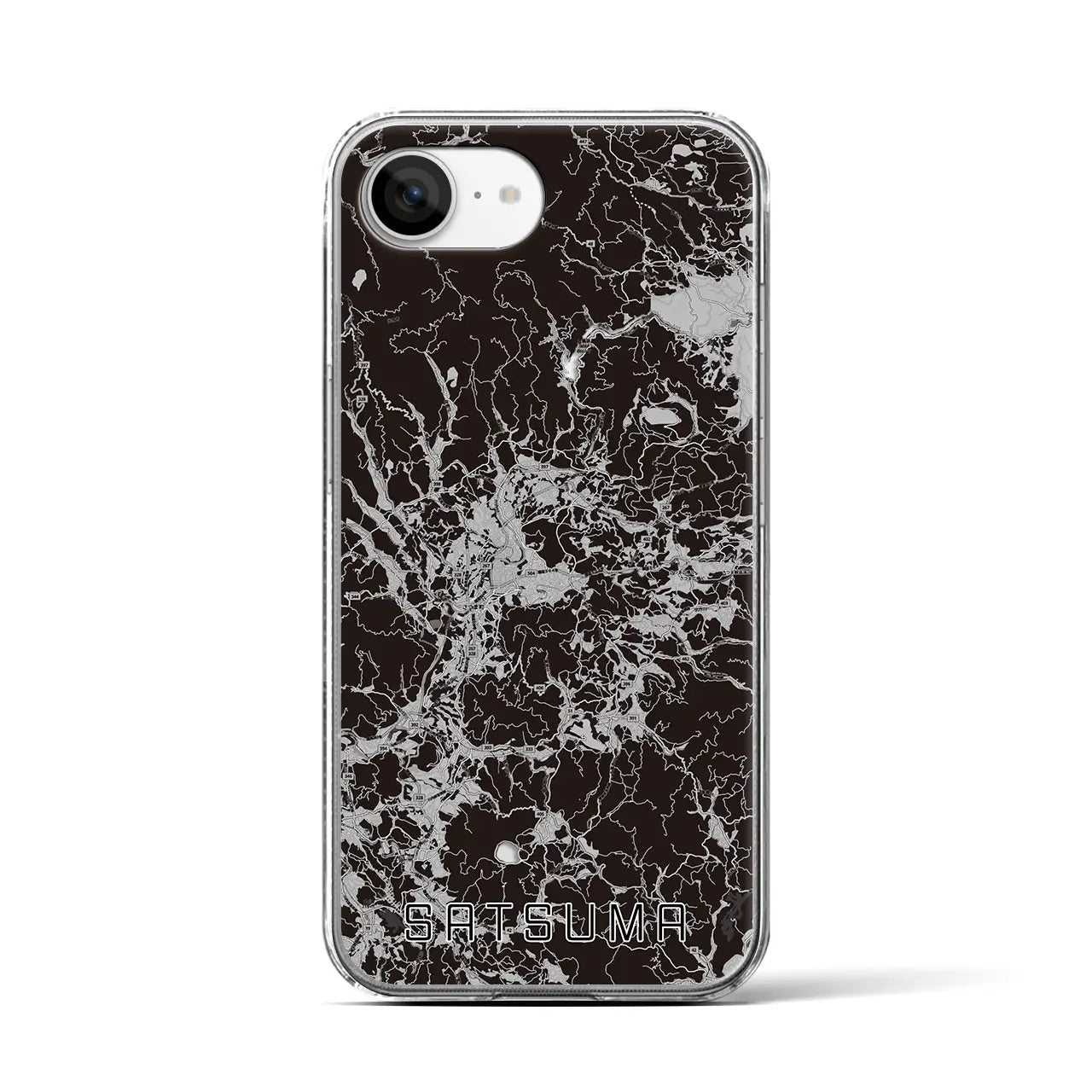 【さつま(鹿児島県)】地図柄iPhoneケース(クリアタイプ)