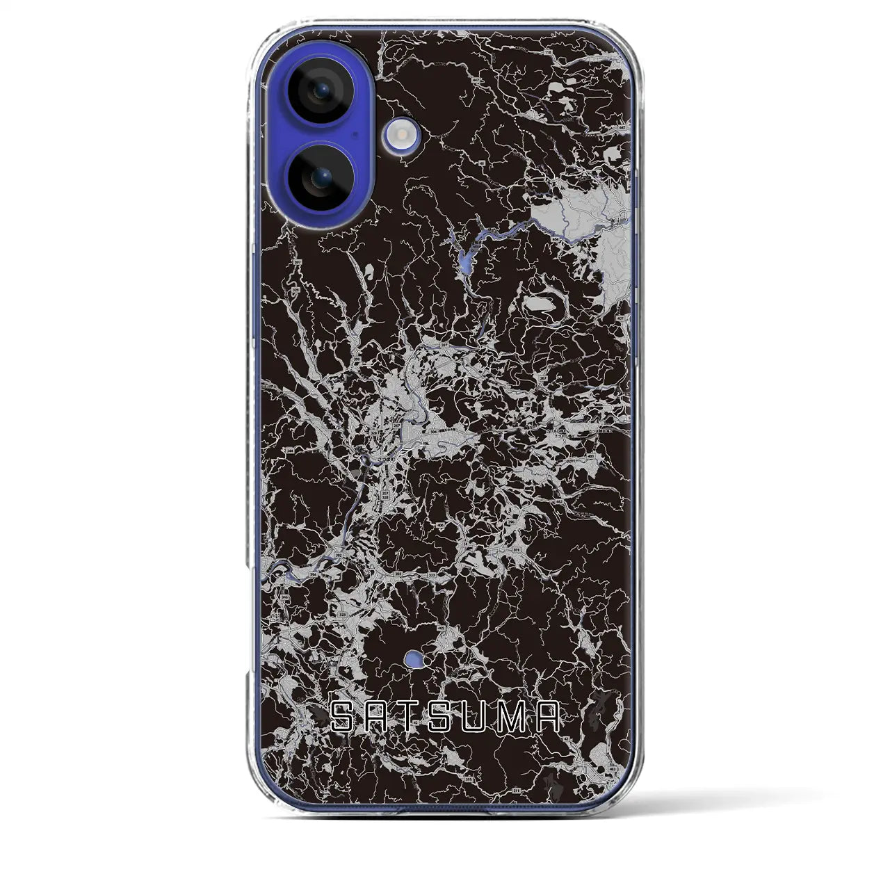 【さつま(鹿児島県)】地図柄iPhoneケース(クリアタイプ)