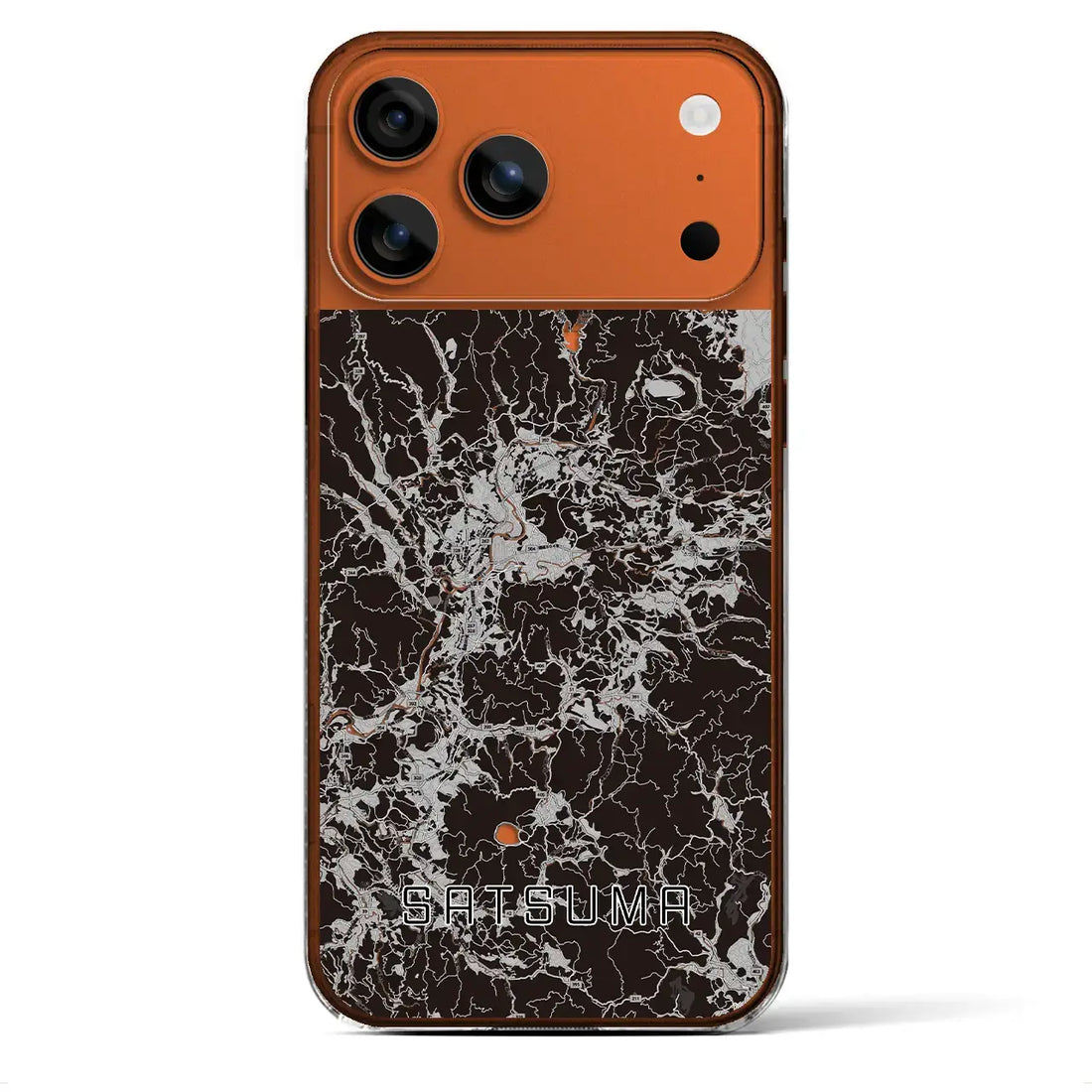 【さつま(鹿児島県)】地図柄iPhoneケース(クリアタイプ)