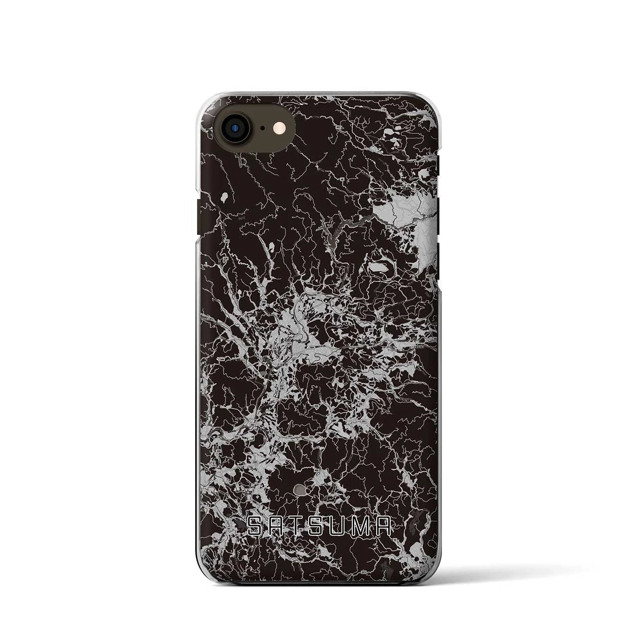 【さつま(鹿児島県)】地図柄iPhoneケース(クリアタイプ)