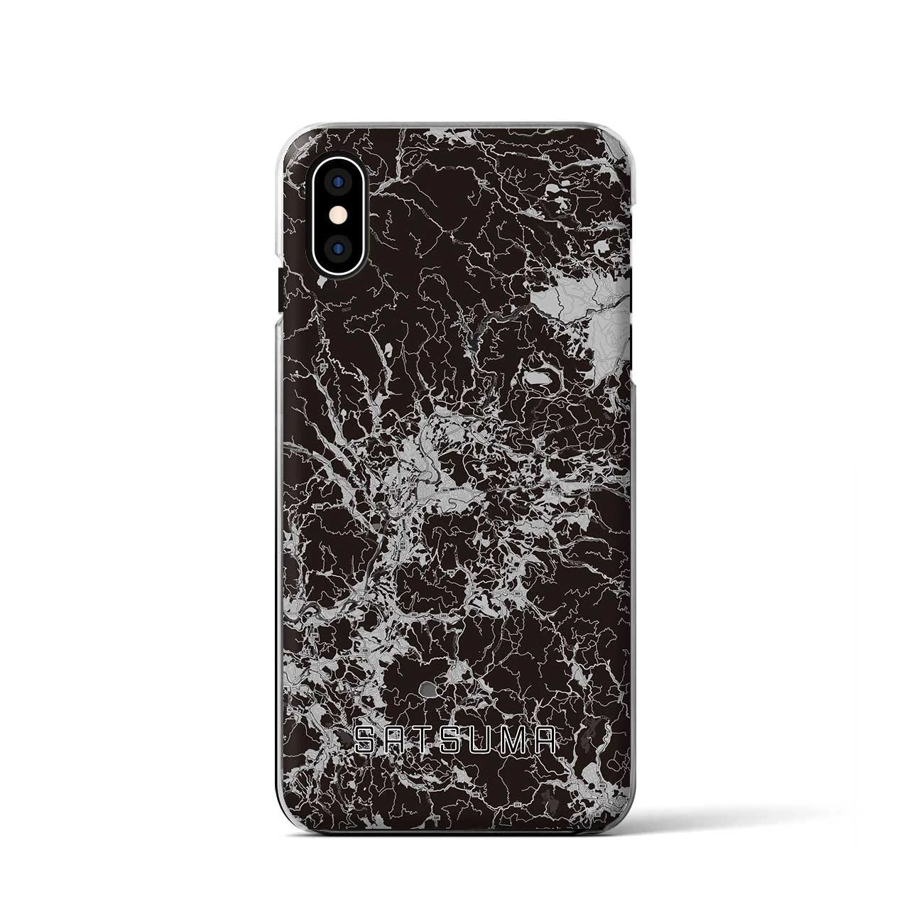 【さつま(鹿児島県)】地図柄iPhoneケース(クリアタイプ)