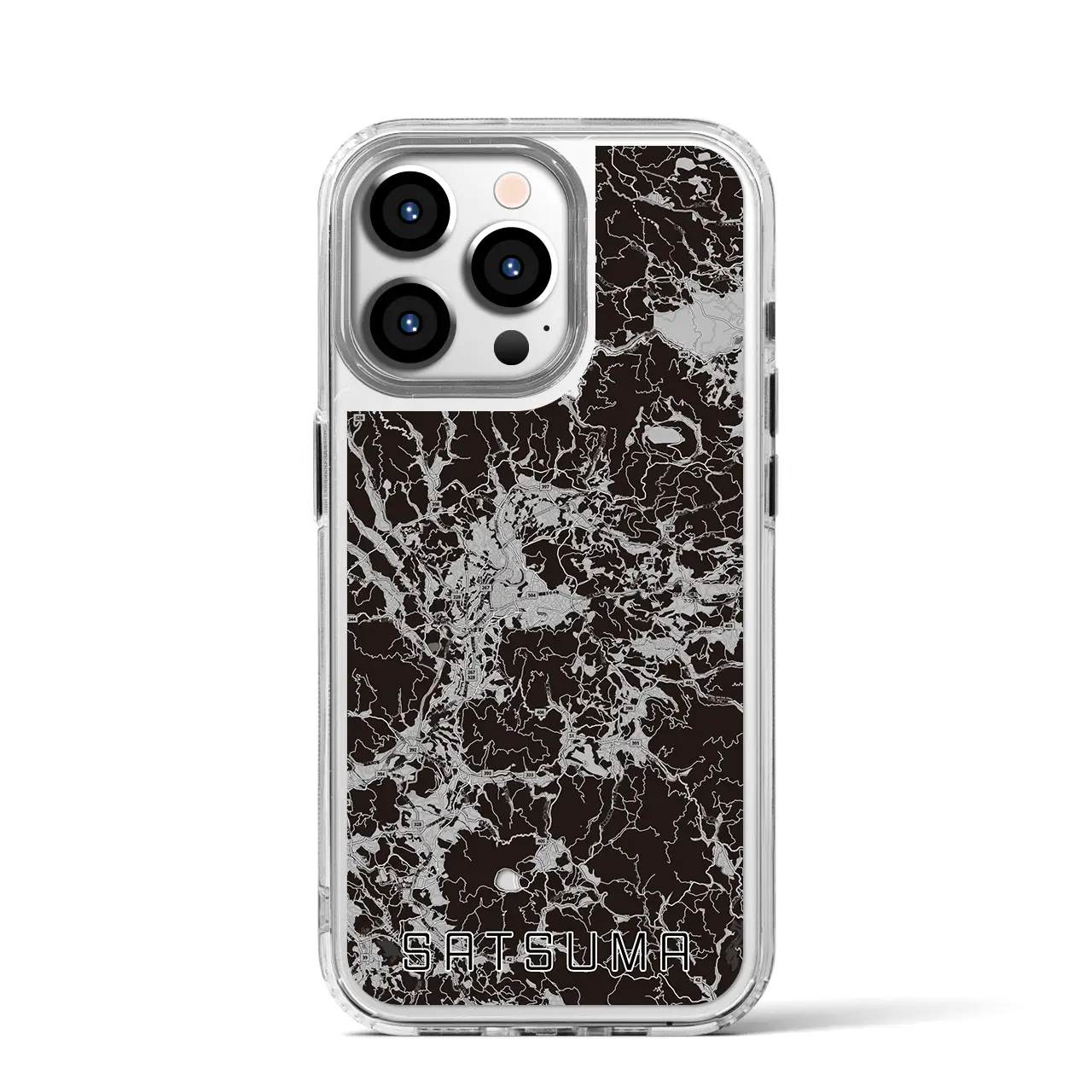 【さつま(鹿児島県)】地図柄iPhoneケース(MagSafeタイプ)