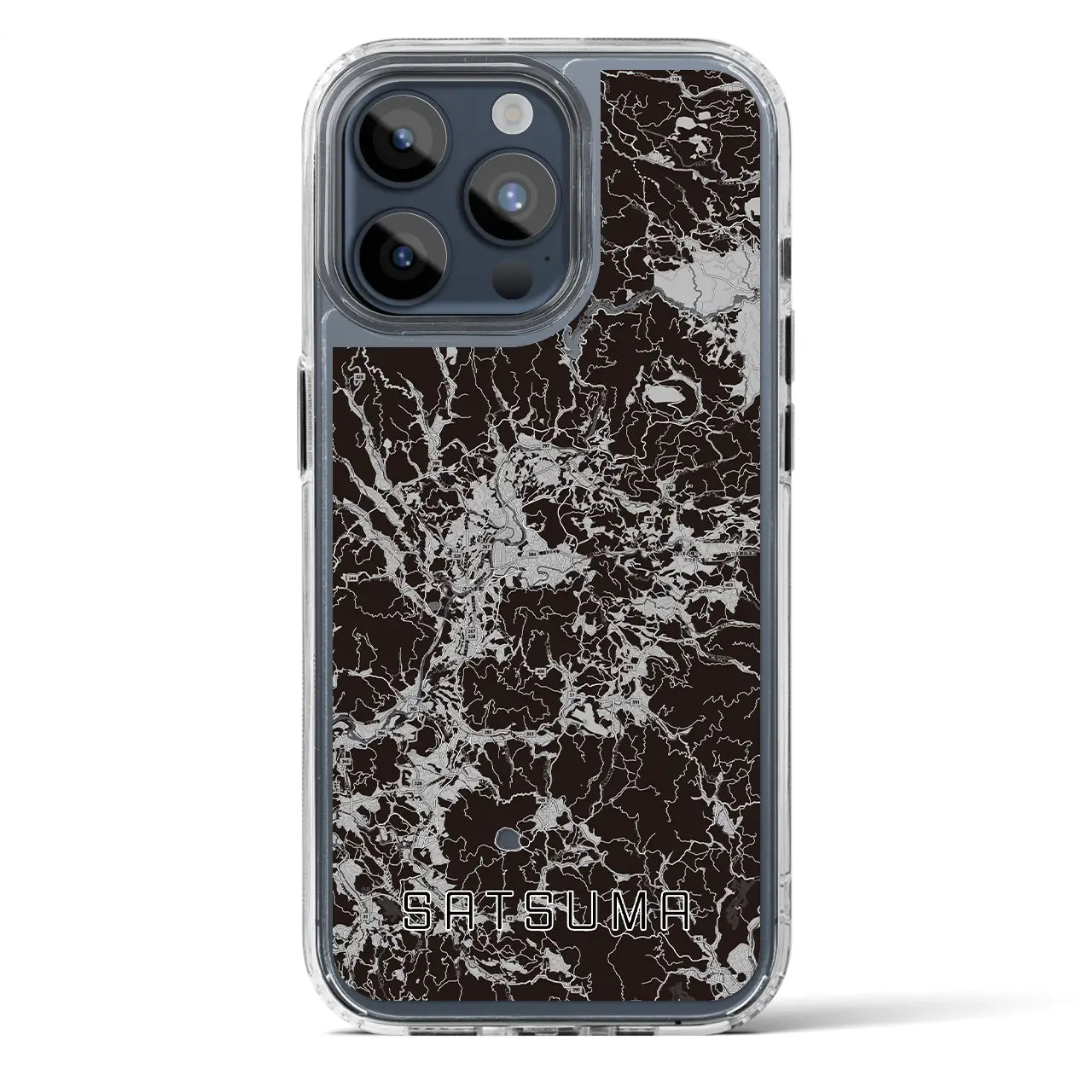 【さつま(鹿児島県)】地図柄iPhoneケース(MagSafeタイプ)