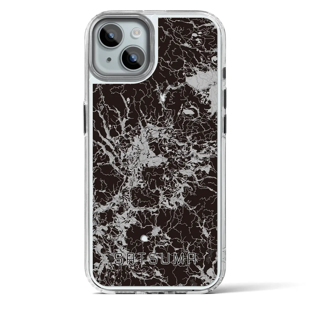 【さつま(鹿児島県)】地図柄iPhoneケース(MagSafeタイプ)