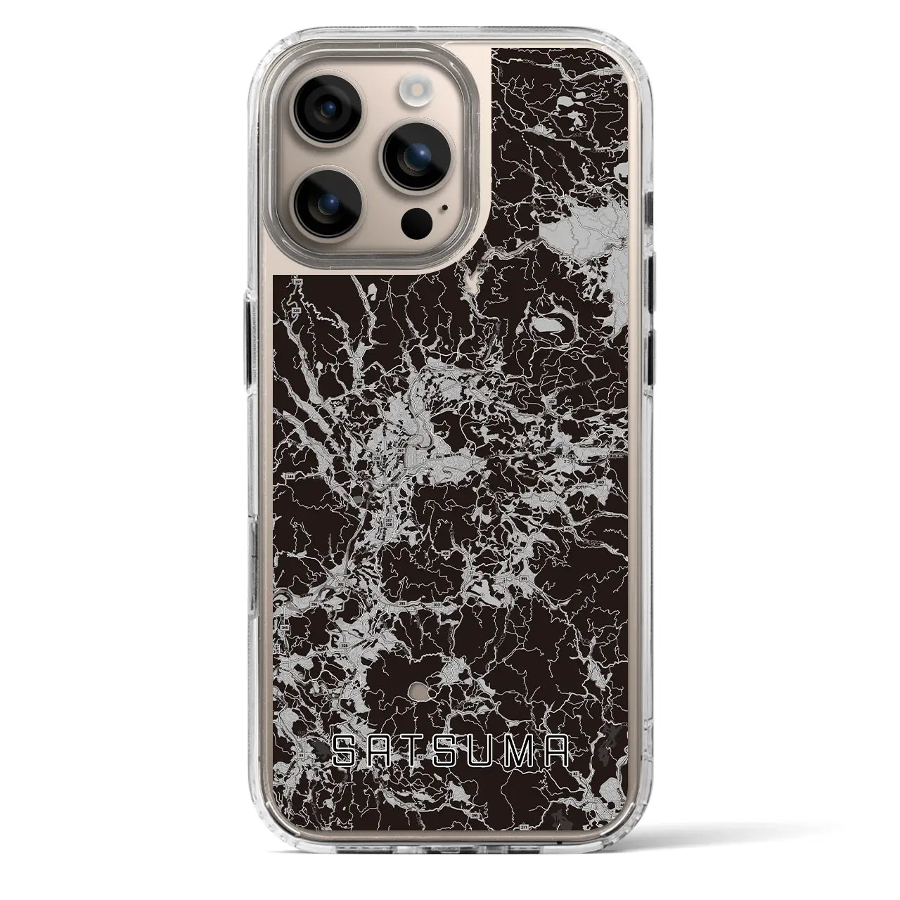 【さつま(鹿児島県)】地図柄iPhoneケース(MagSafeタイプ)