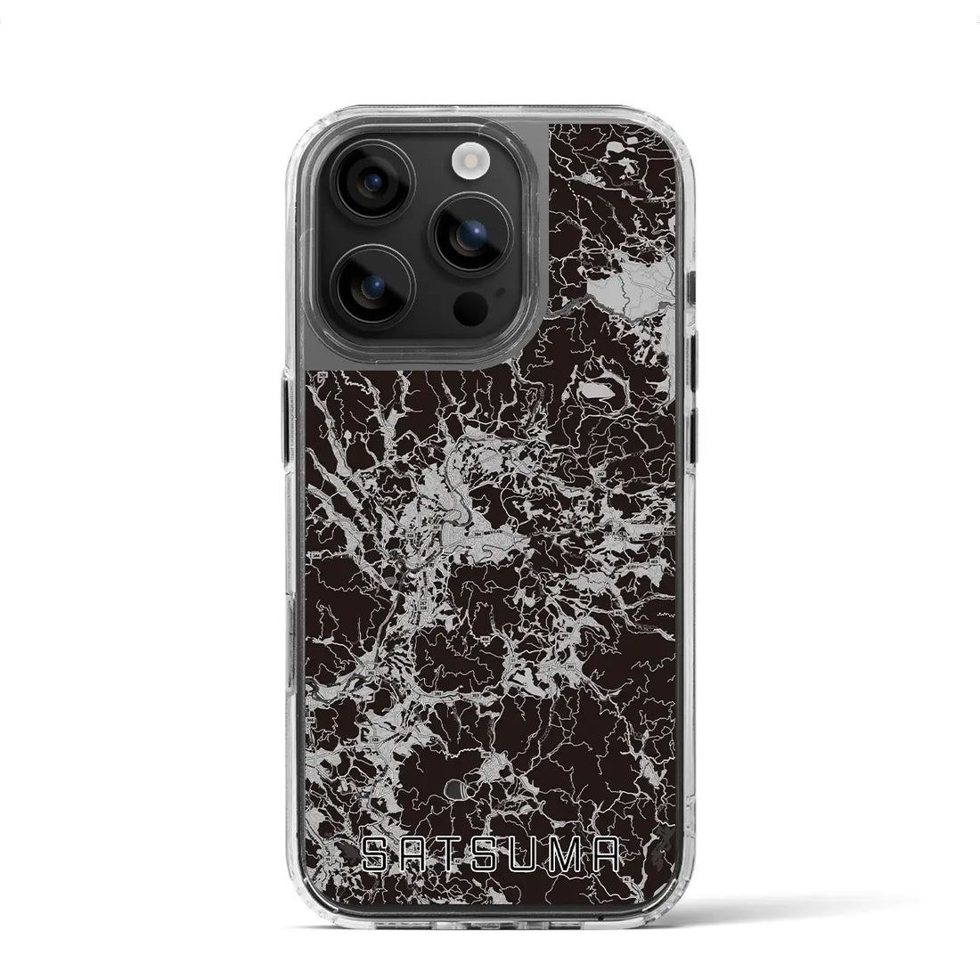 【さつま(鹿児島県)】地図柄iPhoneケース(MagSafeタイプ)