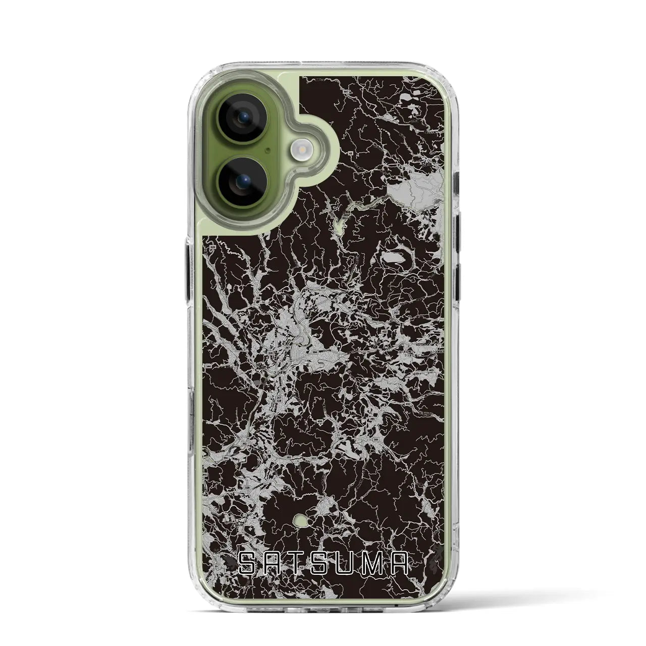 【さつま(鹿児島県)】地図柄iPhoneケース(MagSafeタイプ)